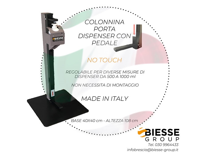 Colonnina porta dispenser gel